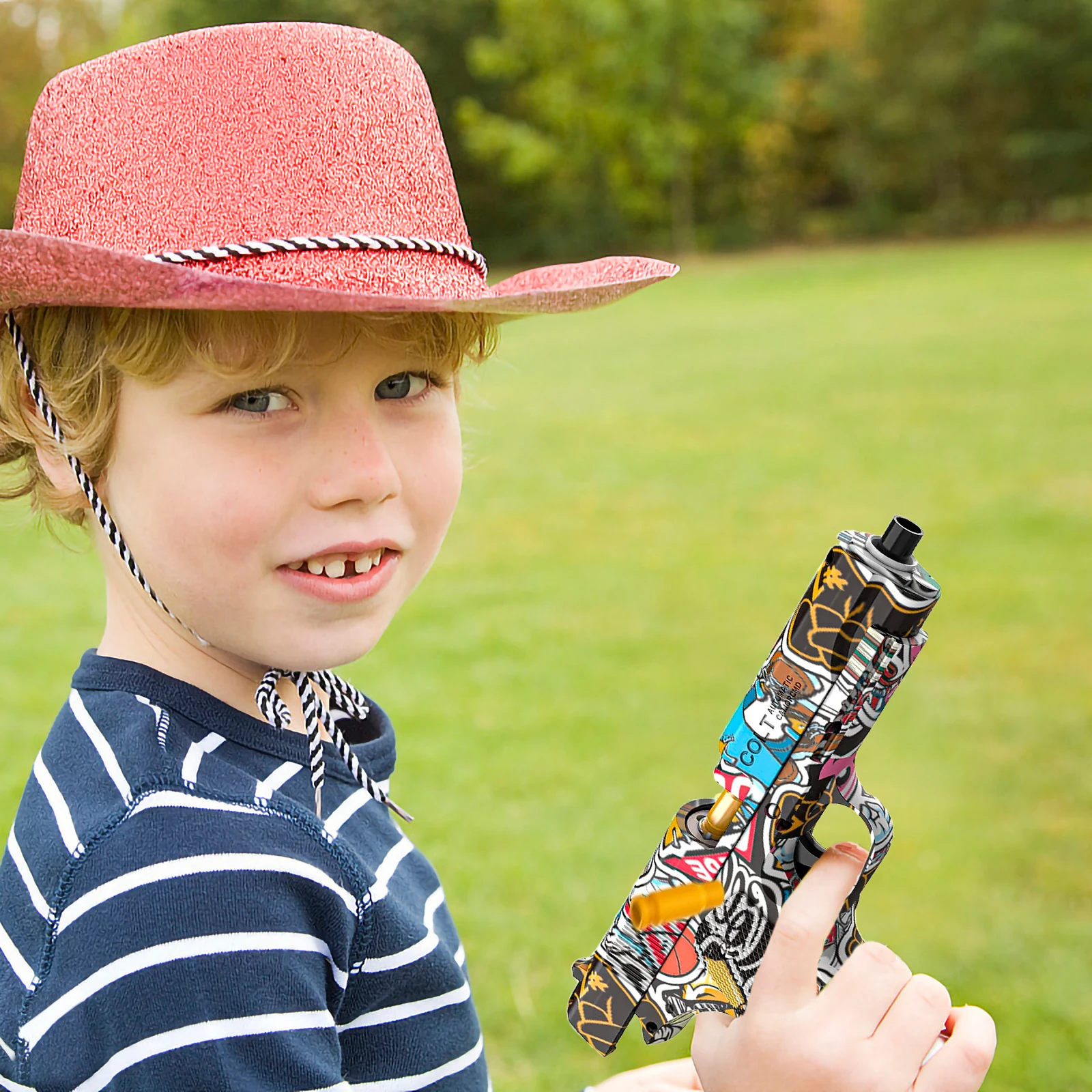 Sichere Spielzeugpistole für Kinder, Jungen, Muschelauswurf, Spielzeugpistolen, Pistole mit weichen Kugeln, bestes Geburtstagsgeschenk, Dropship Tiktok – Detail 3