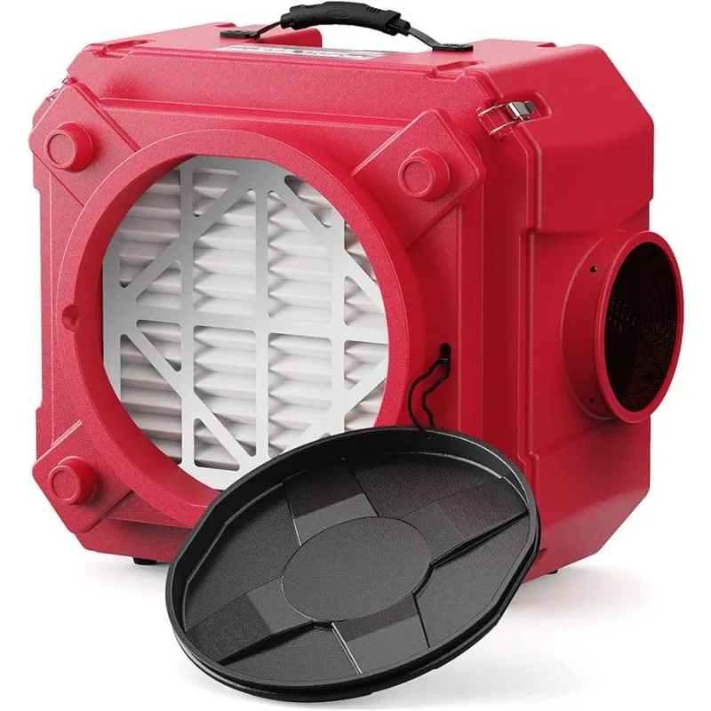 ALORAIR-Negative Air Scrubber with 3 Stage Filtration, Stackable Air Machine for Industrial and Commercial Use,Red