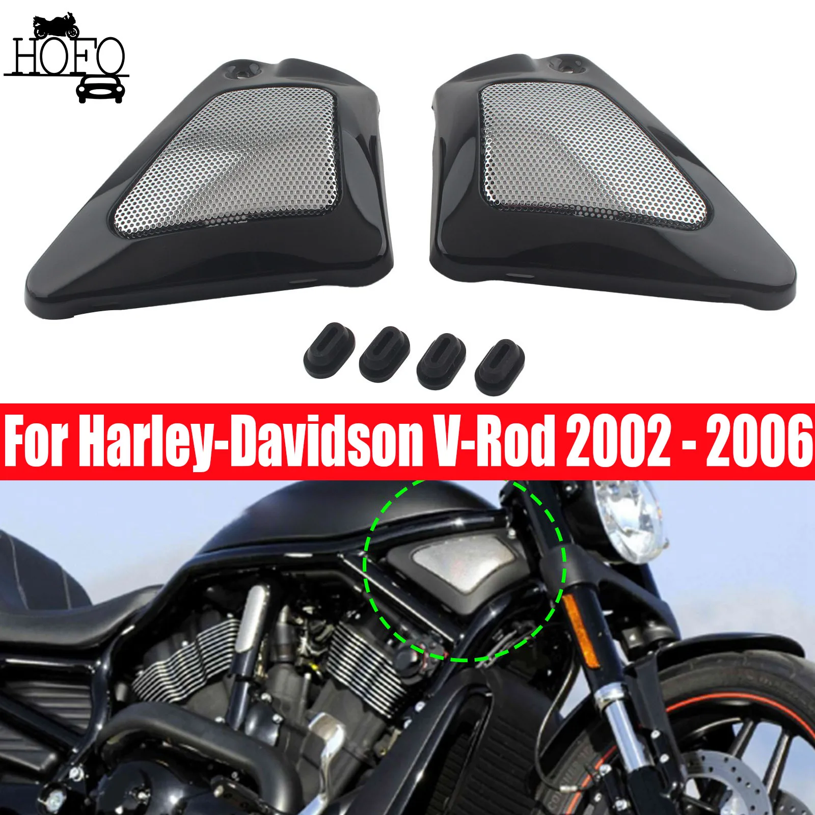 

For Harley-Davidson V-Rod 2002 - 2006 Motorbike Airbox Frame Neck Air Intake Side Cover Accessories