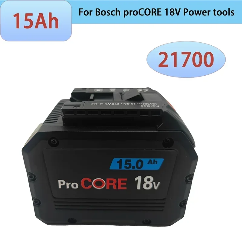 High-Performance For BOSCH 18Volt 15.0Ah 21700 LITHIUM-ION BATTERY GBA18V Professional GBA GSR GSB BAT609 Rechargeable Battery