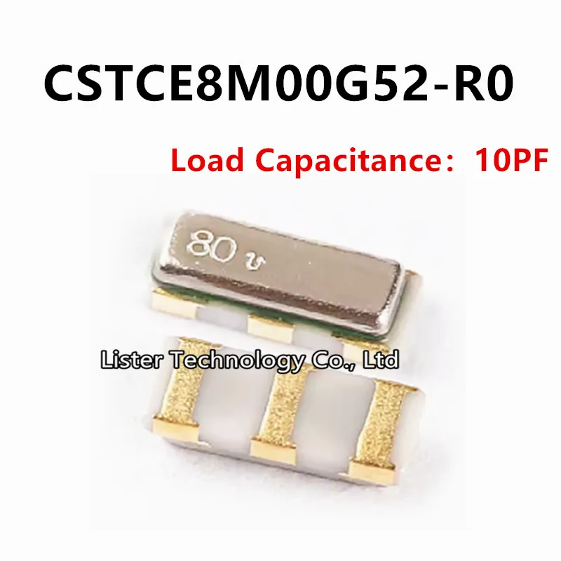 10~100PCS/lot New CSTCE8M SMD 3213 3P CSTCE8M00G52-R0 10PF / CSTCE8M00G55-R0 33PF 8M 8MHZ 8.000MHZ Crystal Oscillato CSTCE8M00