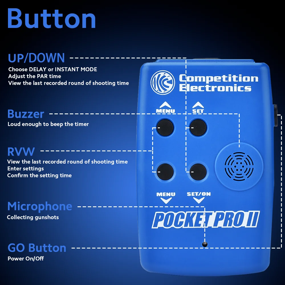 Electronic Shot Timers IPSC Competition Shooting Pro Timer For Steel Challenge Competition Timer Airsoft Practice LCD display