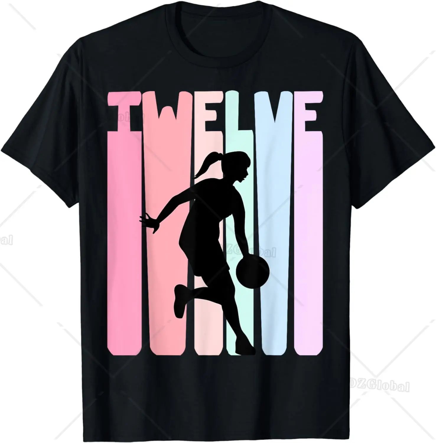 

Футболка унисекс для девочек и мужчин, смешной подарок на день рождения, в ретро стиле, для баскетбола, 12 лет