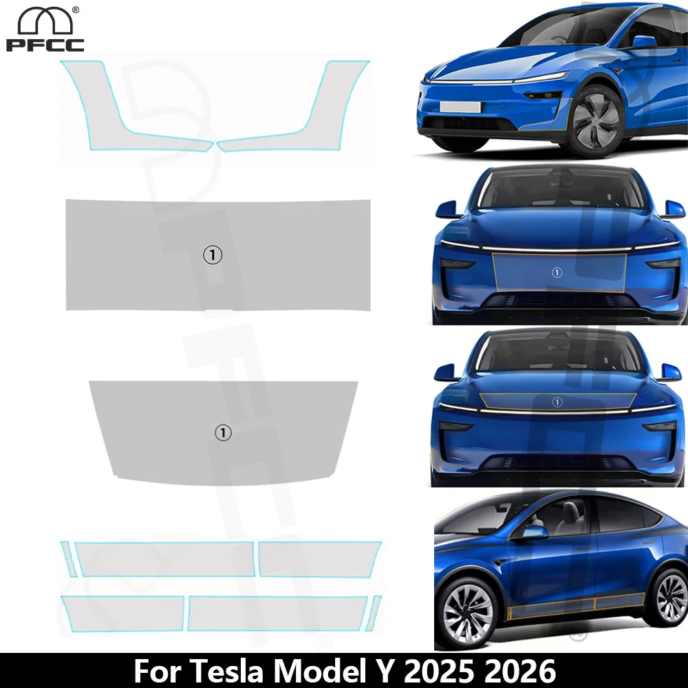 

Pre-cut Clear PPF For Tesla Model Y Juniper/Performance 2025 2026 Headlight Rearview Bumper TPU Protection Film Anti-scratch Bra