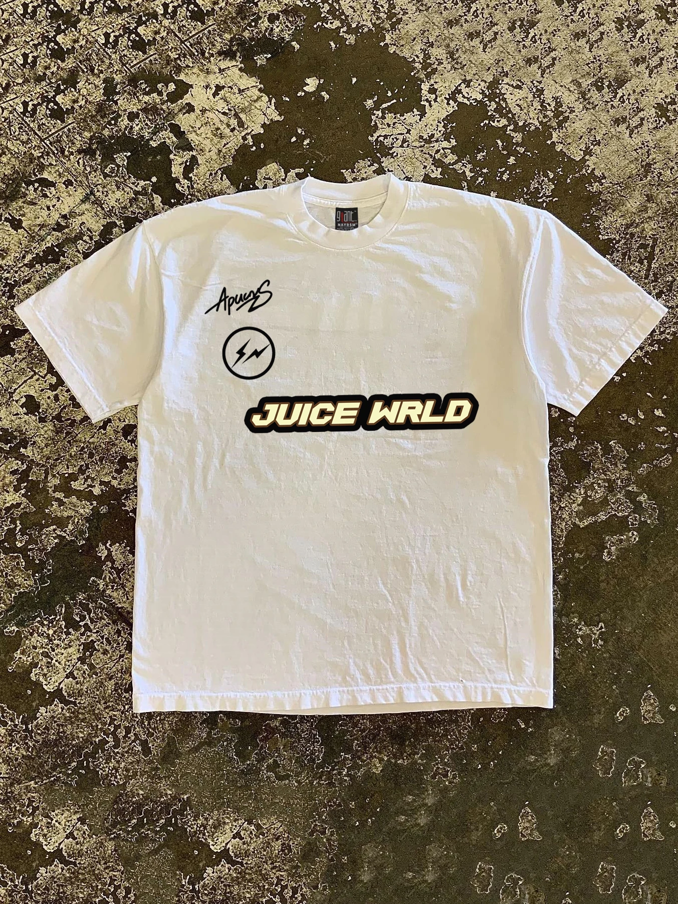 Heavyweight 260g Pure Cotton Short Sleeve T-Shirt Street Style Letter Print Top from Little Chen's Story Multi-Piece Set