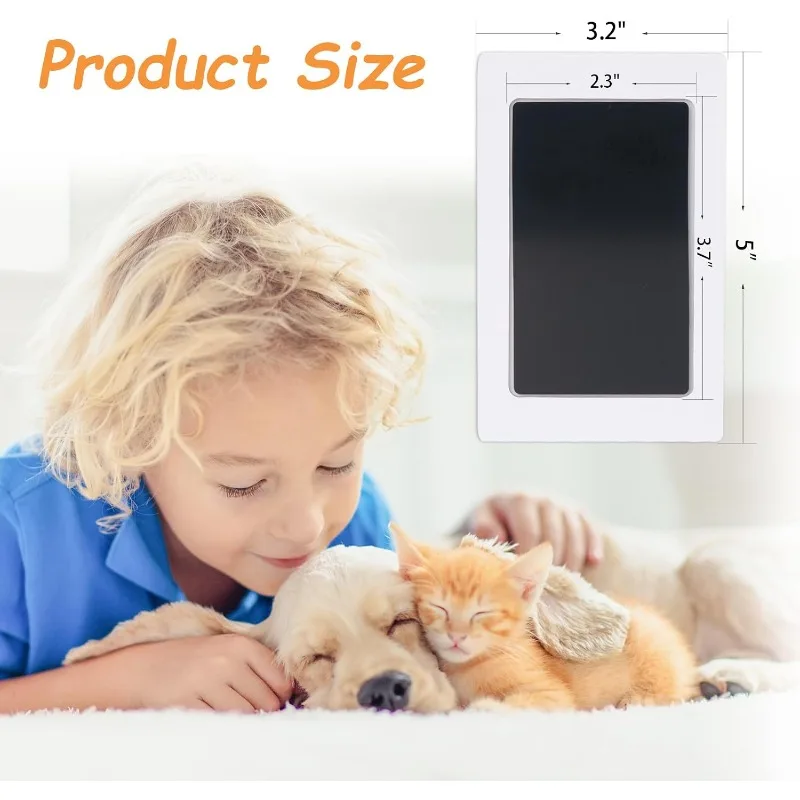 Inkless Paw Print Impression Kit, Dog & Cat Nose Pawprint Making Set, Clean Touch Ink Pad, Pet Owner Keepsake