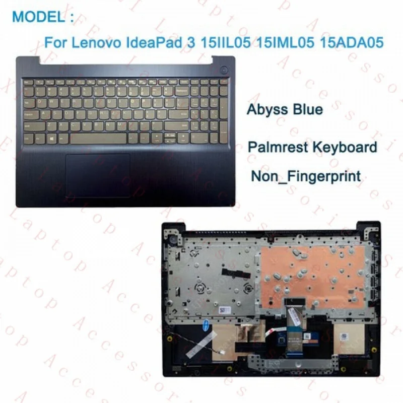 

F 5CB1D03528 Клавиатура с упором для рук для Lenovo IdeaPad 3 15IIL05 15IML05 15ADA05 Синий