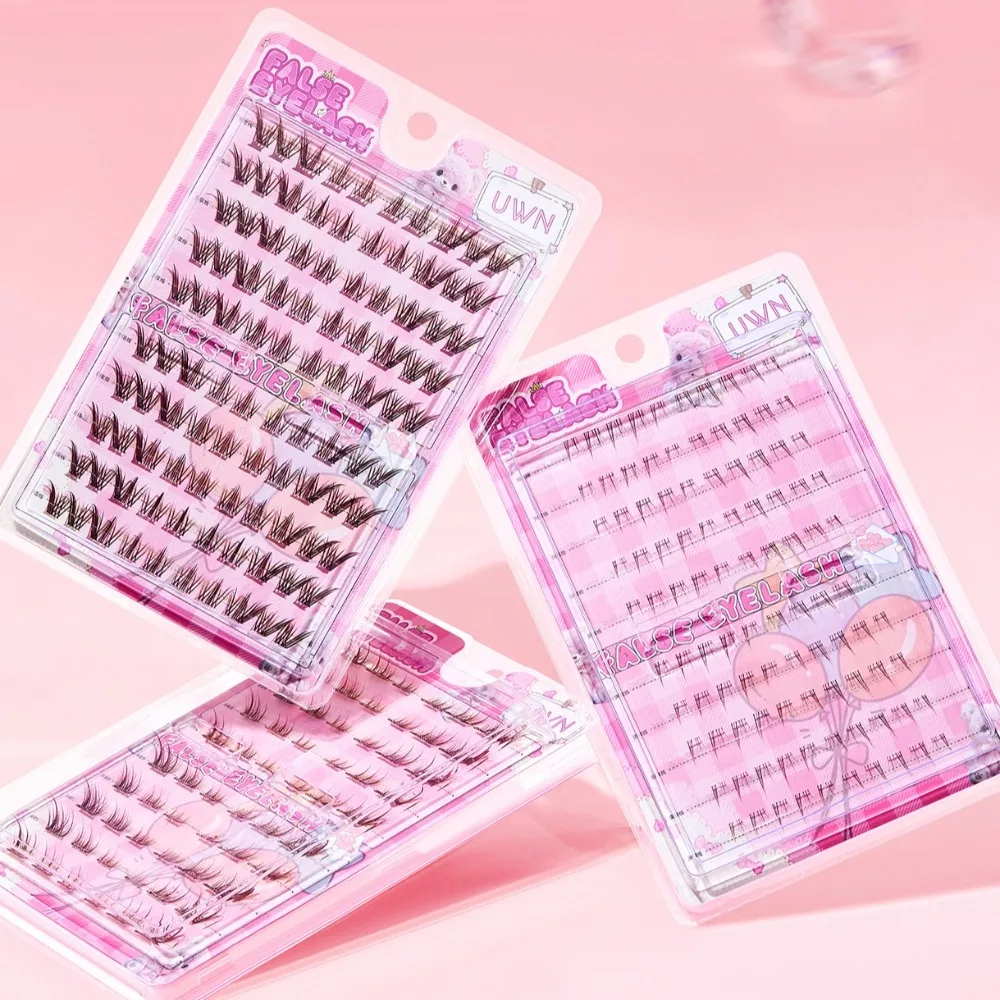 3D Sunflower False Eyelashes Brown Color No Stems No Glue Fake Eyelashes Glue Free Handmade Manga Lashes Makeup Supplies