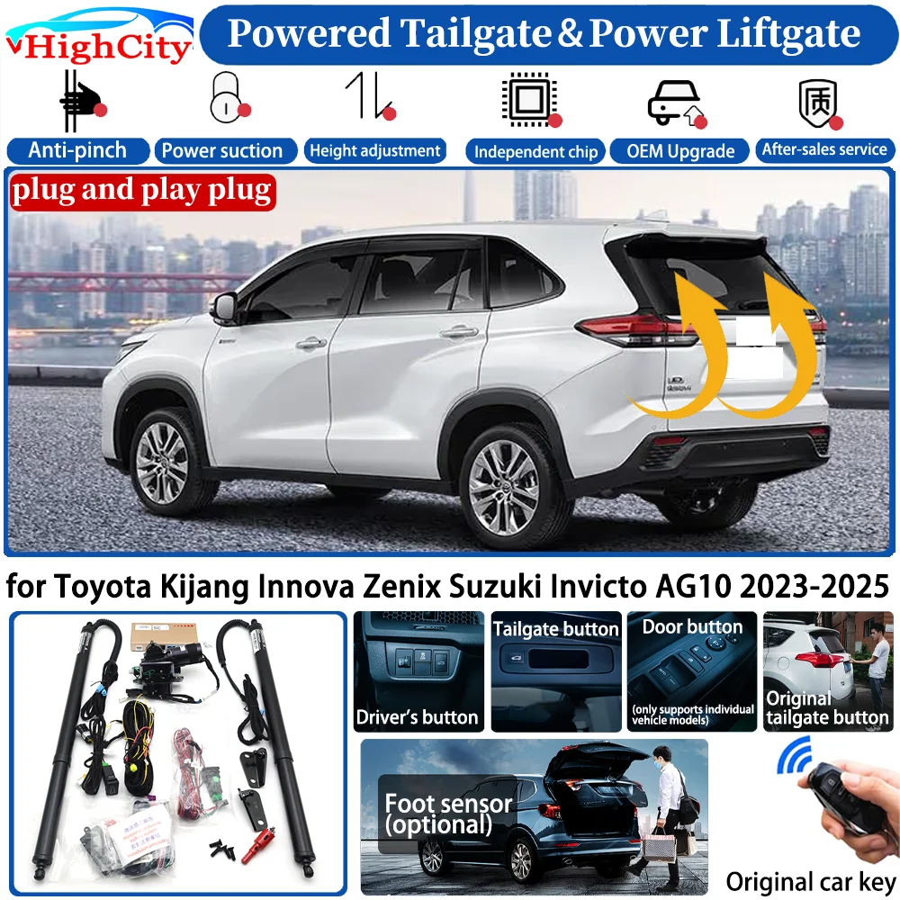 for Toyota Kijang Innova Zenix Suzuki Invicto AG10 2023 2024 Smart Powered Tailgate Power Liftgate Intelligent Trunk Lift Kit