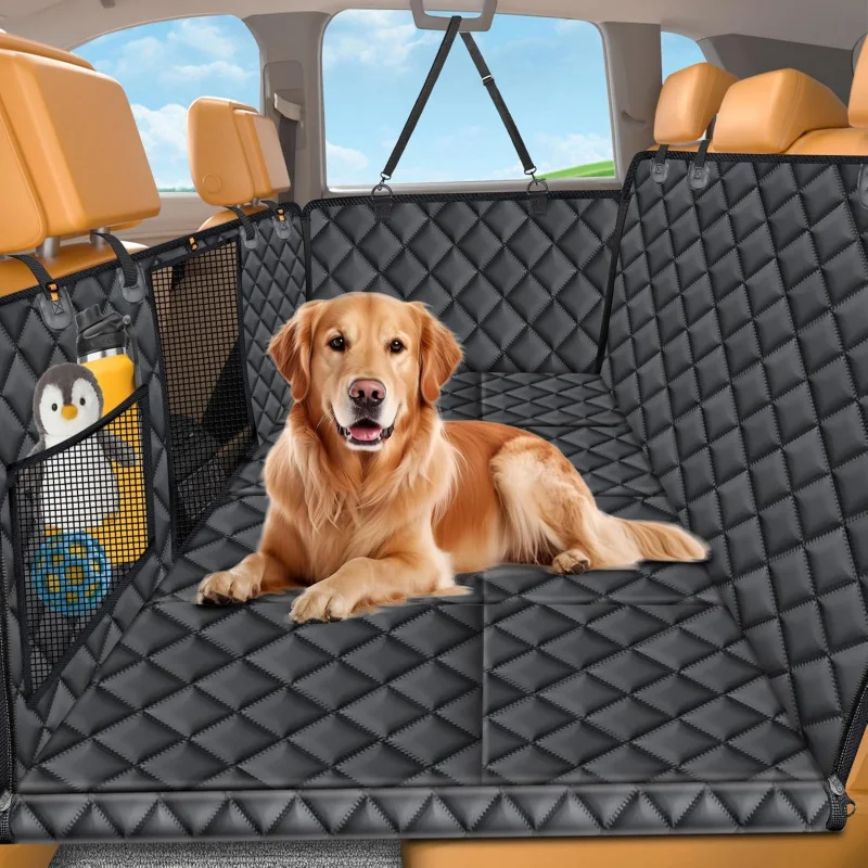 

Hard Bottom Dog Car Seat Cover Back Seat Extender Foldable Hammock Waterproof Non Slip Protector Mat for SUV Truck Car Pet Trave