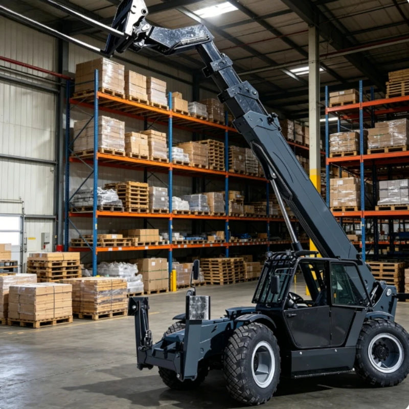 Customized 3 Ton Telescopic Forklift 7m Telehandler 4WD Rough Terrain Wheel Loader with Quick Hitch Attachments CE