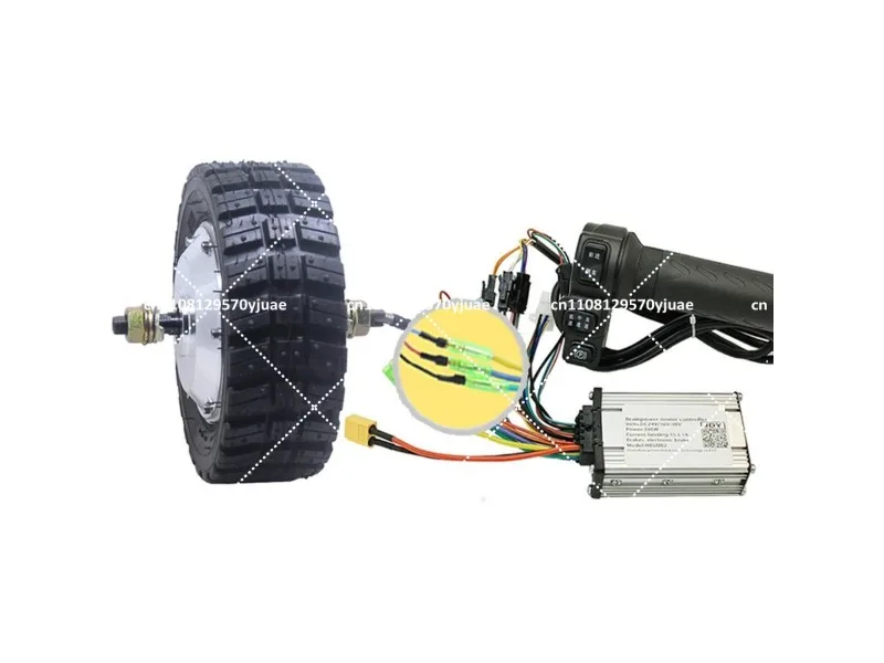 8 Inch 24V DC Brushless Wheel Motor Low Speed High Torque for Robot Track Electric Car