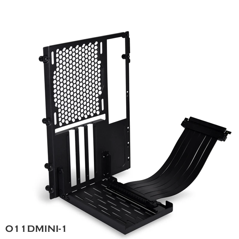 LIAN LI Vertical GPU Bracket For O11D MINI/Air Mini Case, 200MM Riser Cable Support PCI-E 3.0 4.0 Graphics Card Holder Modding