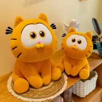 25-40cm Kawaii Garfield Peluche Cute Ugly Cat Kawaii Cosplay Soft Toy Room Decoration Anime Figure Cotton Filling Kids Toy Gifts