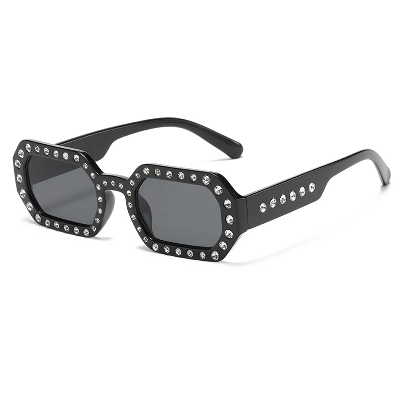 New Fashion Trend Rhinestone Glasses Personality Sun Glasses Female Ins Popular Colorful Eyewear For Women Men UV400