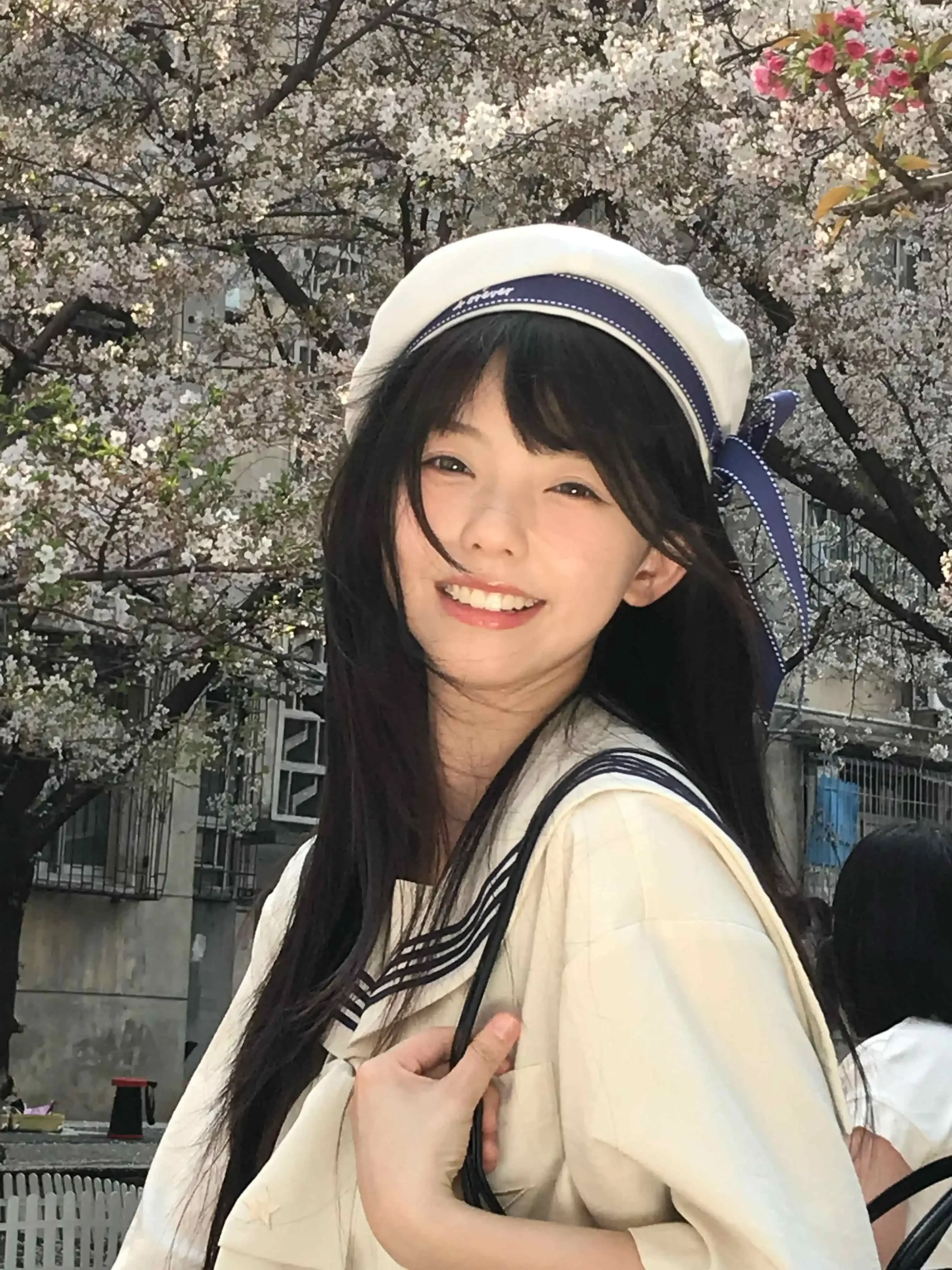 2025 المدرسة اليابانية نمط لطيف قبعة الصيف خفيفة الوزن بحار قبعة أبيض وأسود Preppy موحدة قبعة Kawaii الإكسسوارات ​