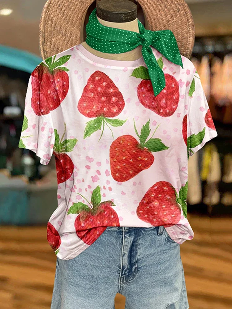 

Pink Strawberry T-shirt
