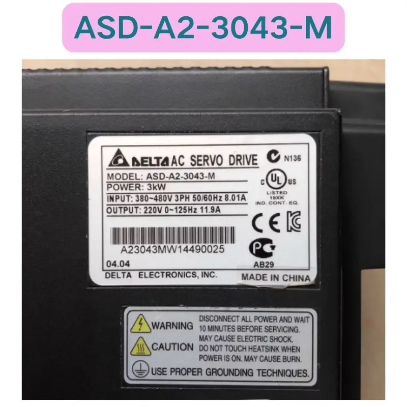Used ASD-A2-3043-M Servo Drive Functional test OK Fast delivery