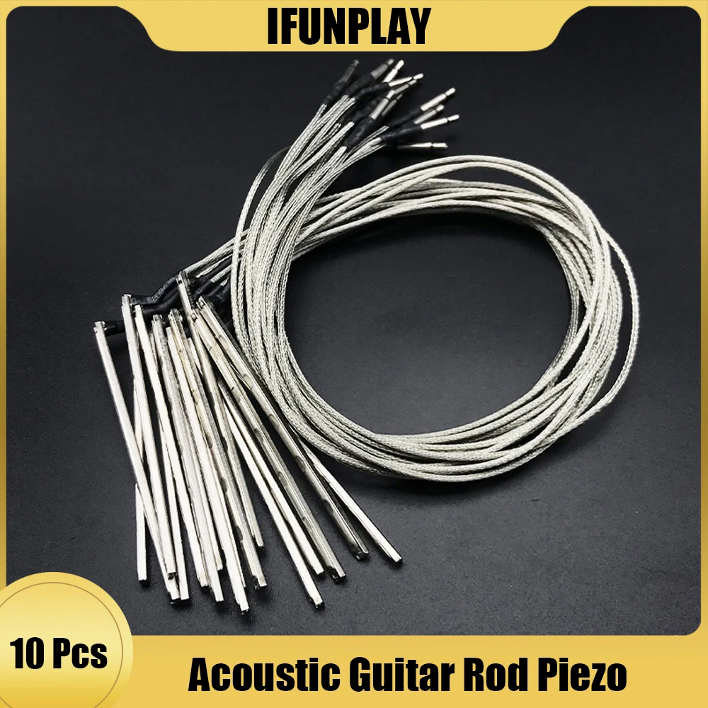 10 pçs 6 cordas guitarra acústica ponte sela haste piezo folk guitarra eq sob sela captador piezo transdutor piezo