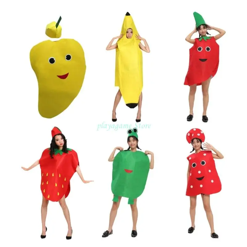 

Y88A Comfortable Nonwoven Fruit Themed Celebration Costumes Breathable Fabric During Parties School Activities and Family Fun