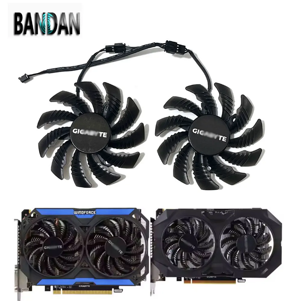 GPU NEW 75MM 3PIN GTX960 GV-N960OC GV-N950WF2OC Video Card Cooler Cooling Fan For GIGABYTE GeForce GTX 960 GTX 950 Graphics Card