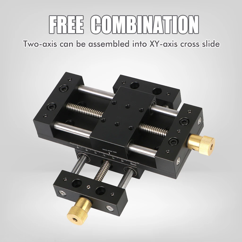 

Platform Sliding Table X-Axis Manual Translation Displacement Station 40x70mm Precision Sliding Table Fine‑Tuning Linear Stage