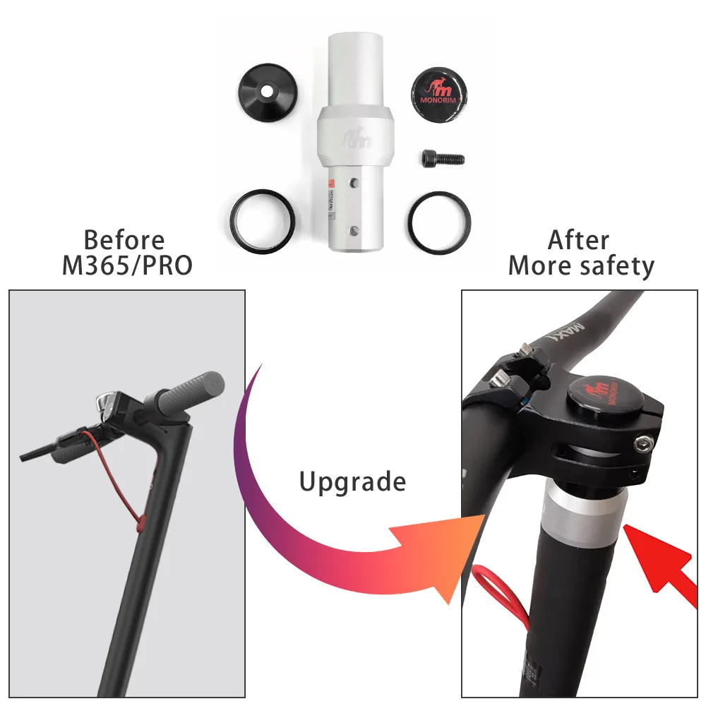 Monorim EB ebike Clamp for Xiaomi Scooter mi3/pro4/pro2/pro1/m365/1s/essential Upgraded Pole Handle Accessories Parts