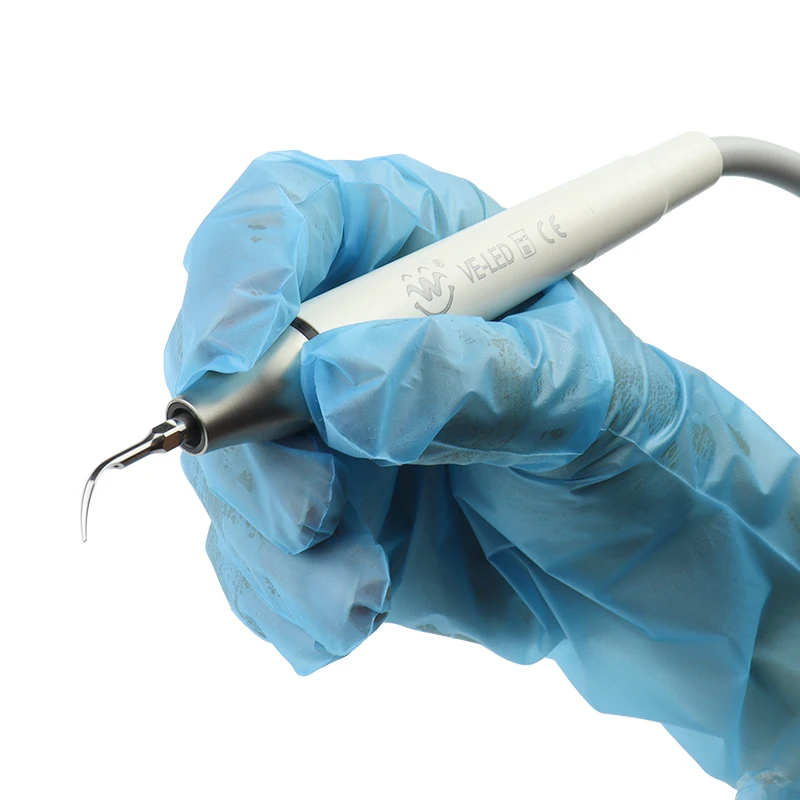 Stainless steel handle, plastic casing, and LED light for nail file