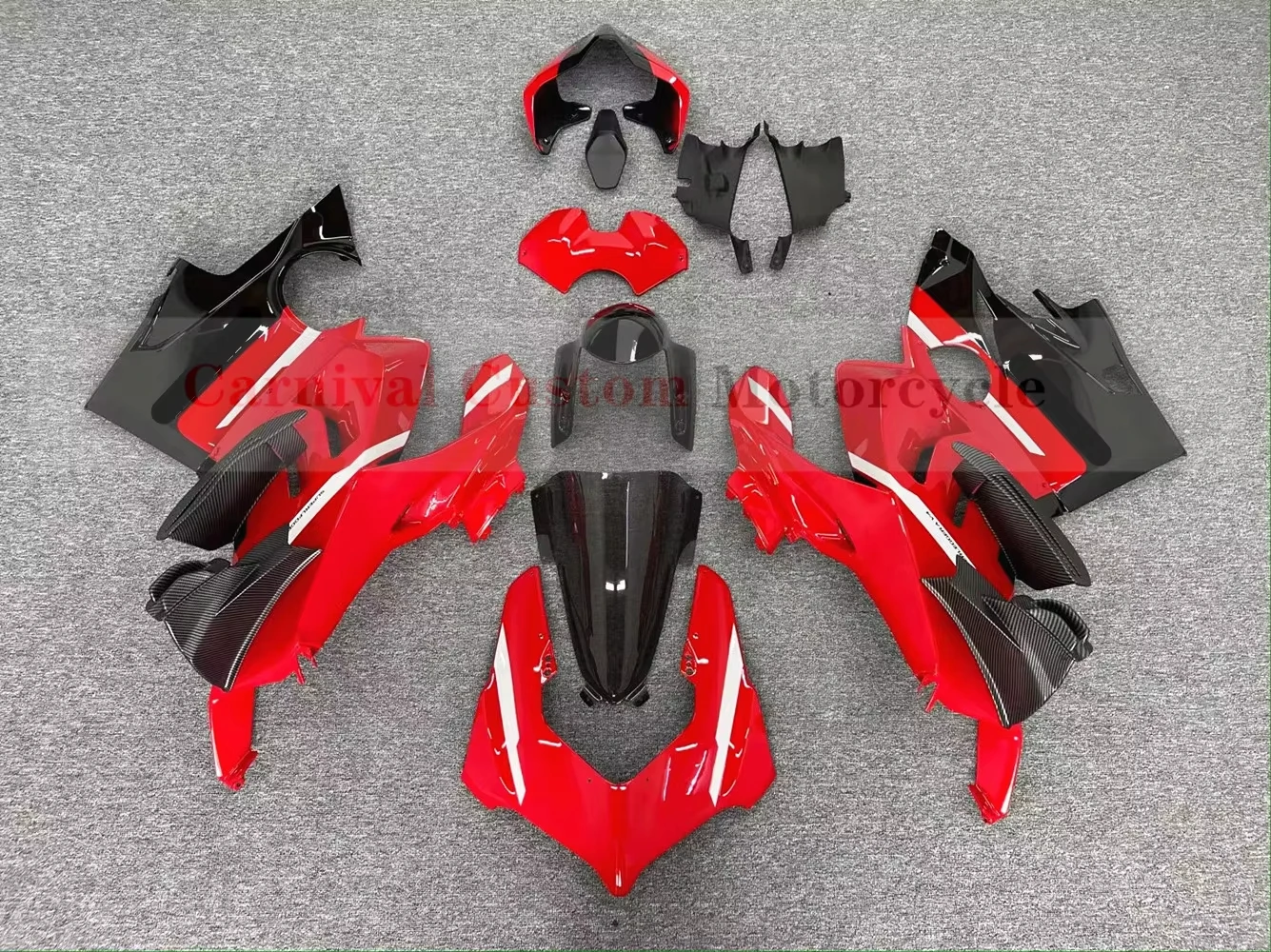 For Ducati Panigale V4 V4S 2018-2022 high-quality ABS material motorcycle body injection mold fairing kit with 4pcs fixed wing