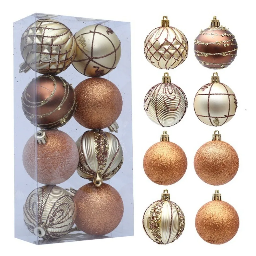 

6cm Painted Christmas Ball Electroplated Colorful Christmas Baubles Plastic Shatterproof Christmas Hanging Ball