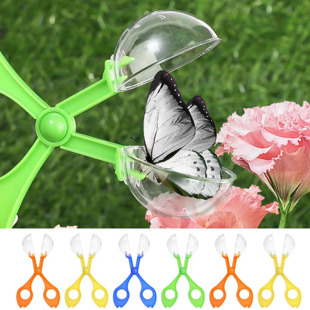 Plastic Insect Catcher Scissors Insect Trap Bug Tongs Tweezers for Kid Toy Outdoor Handy Scoopers Children Sensory Learning Tool