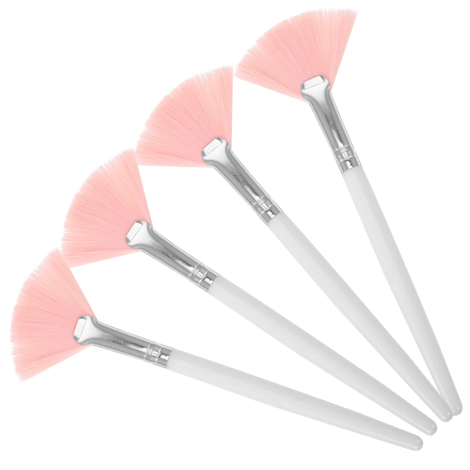 4 pennelli per ventaglio, set di pennelli per trucco, pennello per cipria, contorno, evidenziazione dell'ugello, miscelazione del viso, polvere fissante