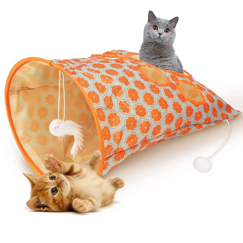 Cats Tunnel Bag Pet Cat Toys Interactive Mouse Hunt Intelligence Toy Pet Hidden Hole Kitten Foldable Toy Peek Hole Toy Pet Toys