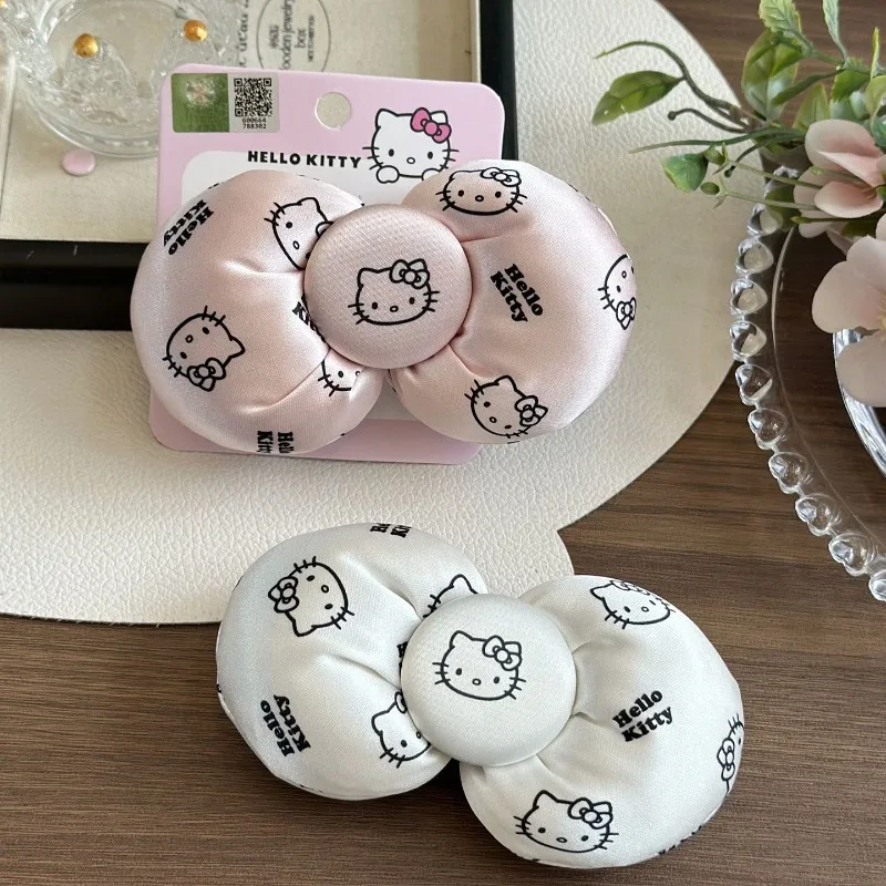 

Kawaii Hello Kitty Sanrio Children Lovely Cartoon Hairpin Decorated Student Bow Hair Accessory Hair Decoration Gift for Kids