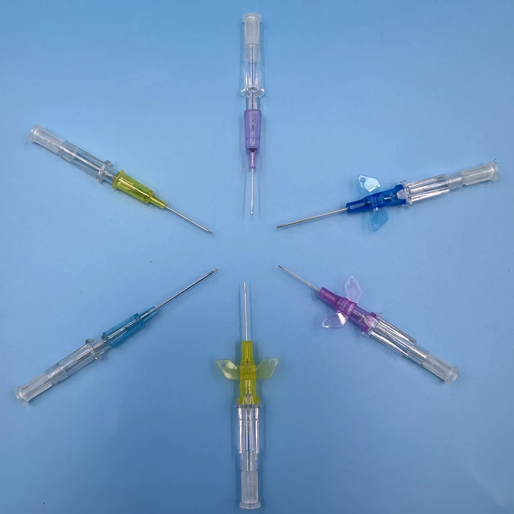 20pcs Disposable Dog Cat I. V. Cannula Animal Catheter Pet Catheters with Heparin Cap 22G 24G 26G Veterinary Tools