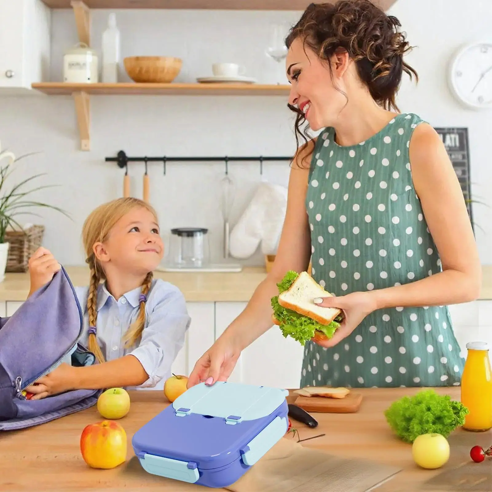 

Детский ланч-бокс, 1000 мл, контейнер для хранения еды для малышей, герметичный контейнер для обеда для дошкольников, школы, детского сада, путешествия, пикника