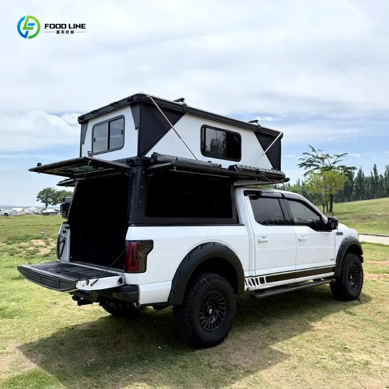 Customized High-Strength Hard Shell Canopy Tent For   Aluminum Pickup Camper Retractable Roof Tent