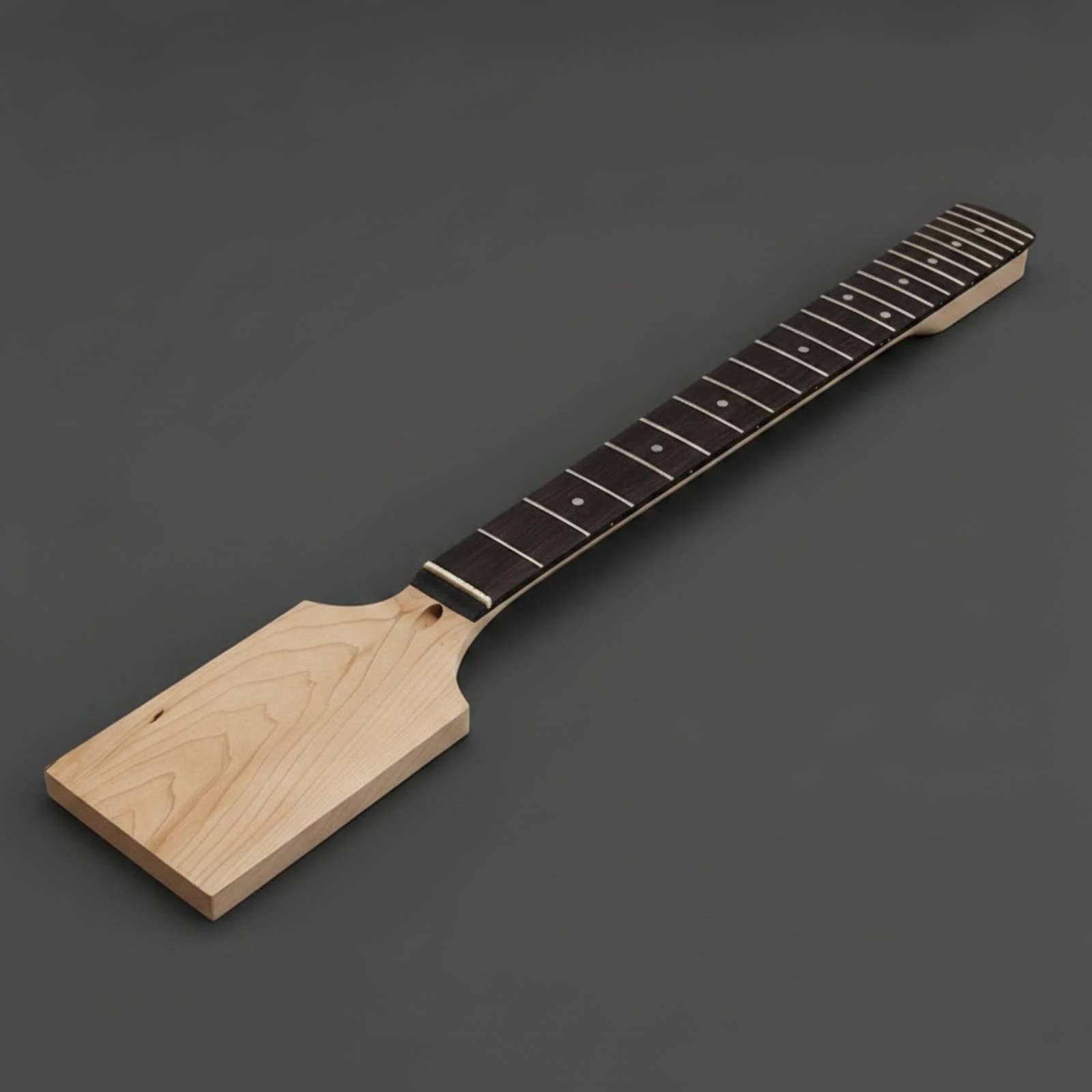 Ahornholz Unfinished Guitar Neck Smooth Matte Blank Paddle Headstock 22 Fret for Guitar Repair and Custom Assembly