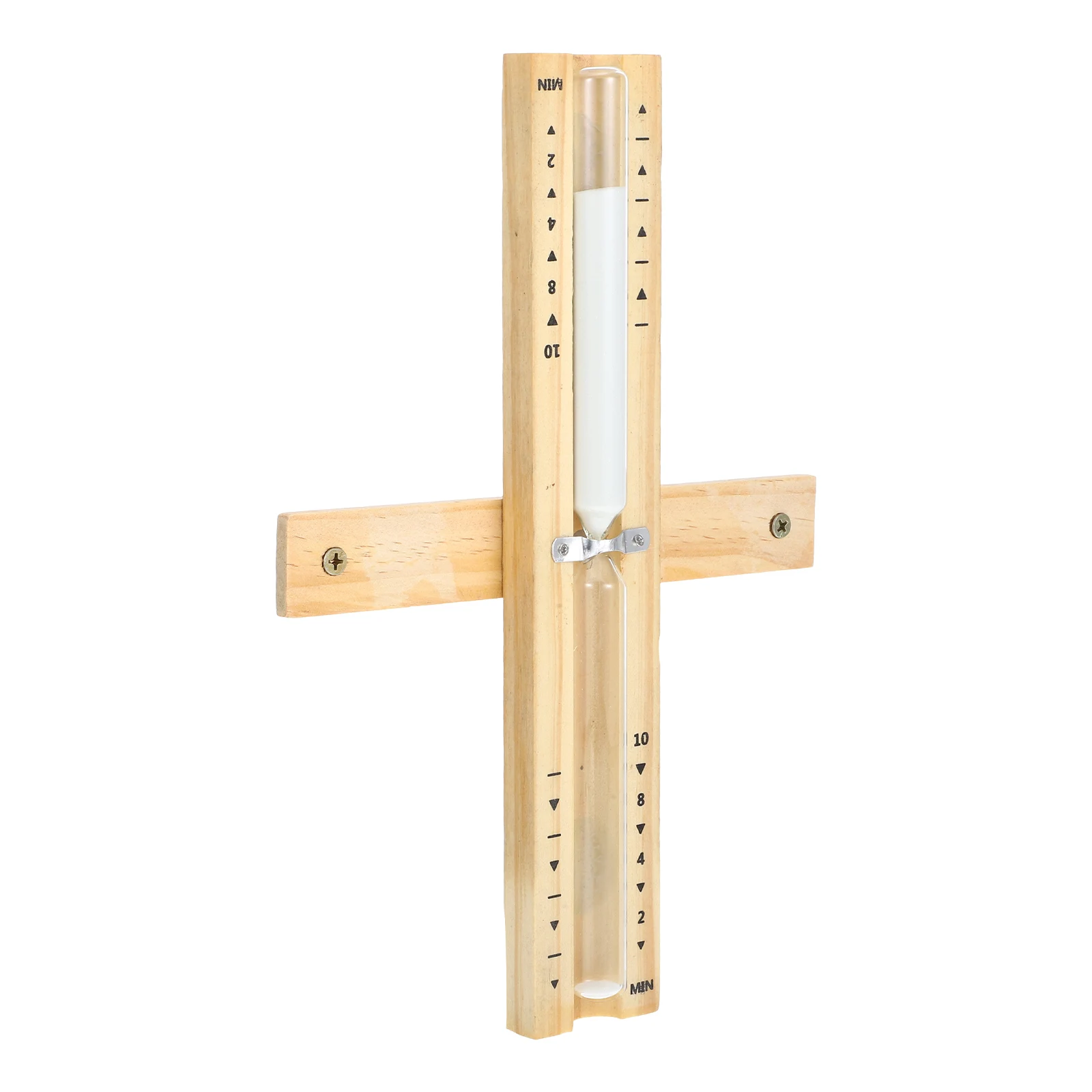 

10 Min Hourglass Timer with Wood Base Glass Tube Sand Clock for Sauna Timer Ornament Household Use Efficient Time Keeper Decor