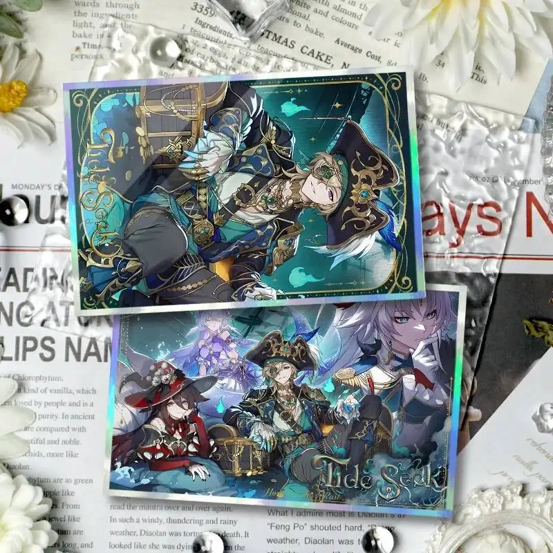 

2025 Anime Game Cosplay Colored Paper Double Flash Color Card Honkai: Star Rail Hoyofair Aventurine Robin Tingyun Feixiao Gift