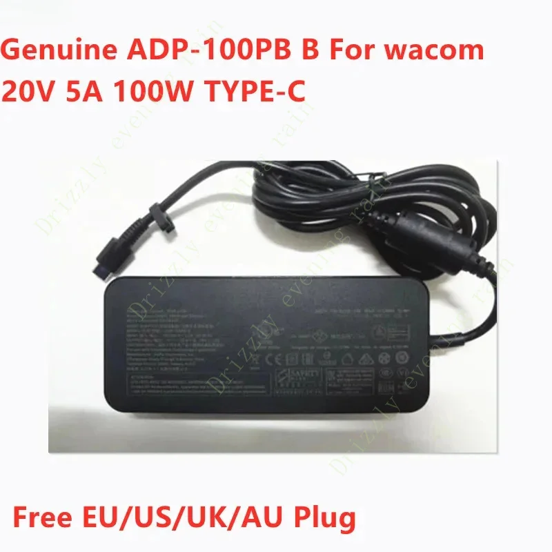 Genuine ADP-100PB B 20V 5A 100W 5V 3A POW-A133 AC adapter for Wacom DTH-W1320 DTH-W1620 laptop power supply charger