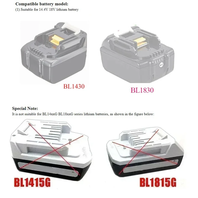 

AT19-15 Beads LED Working Light For 14.4V 18V Li- Battery Camp Emergency Light