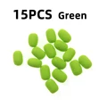 15 piezas de color verde