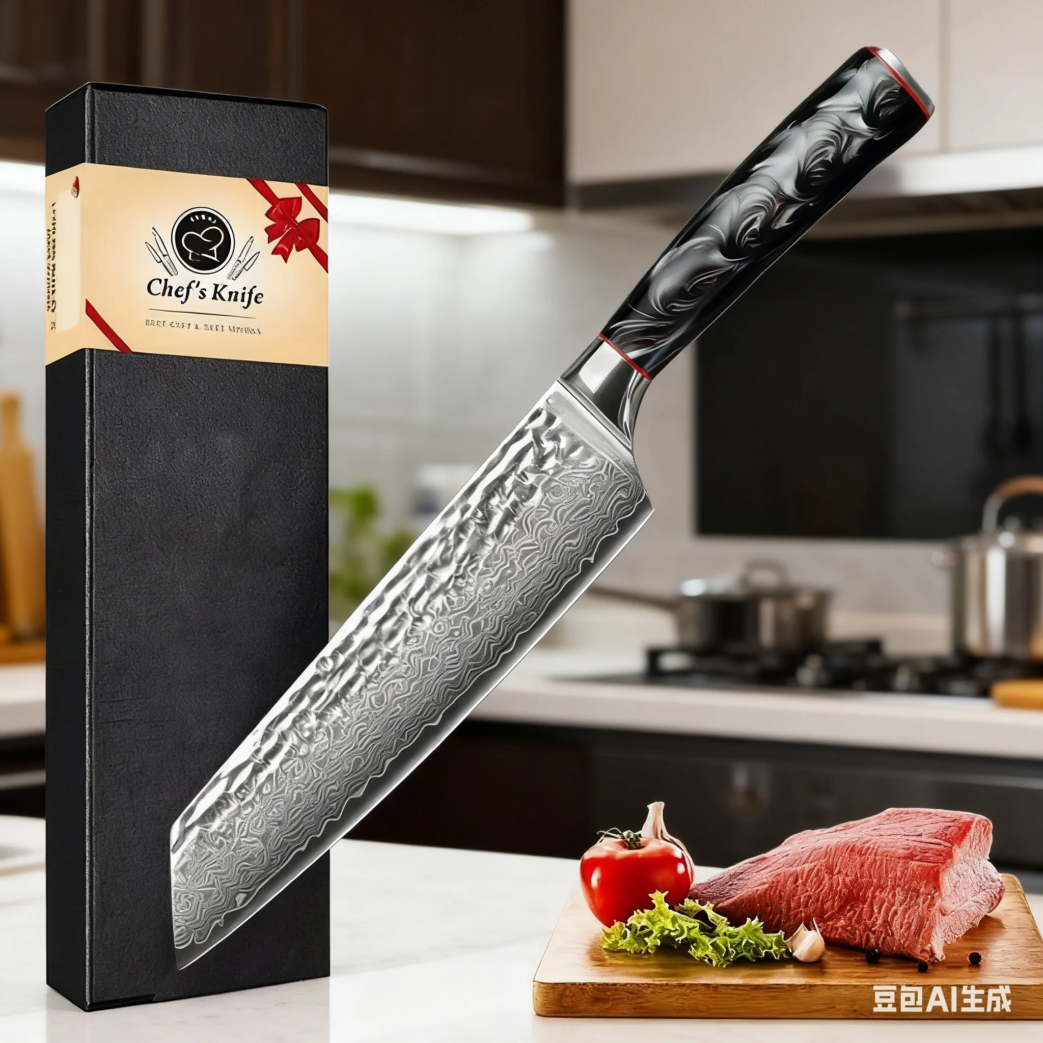 Cuchillo De Cocina Profesional Japonés Damasco De 7 Pulgadas, Acero Inoxidable Con Alto Contenido De Carbono Vg-10, Ideal Para Cortar Carne Y Verduras — -53%, 58.68€ Coupon, from 49.99€ – 53% descuento – €49.99