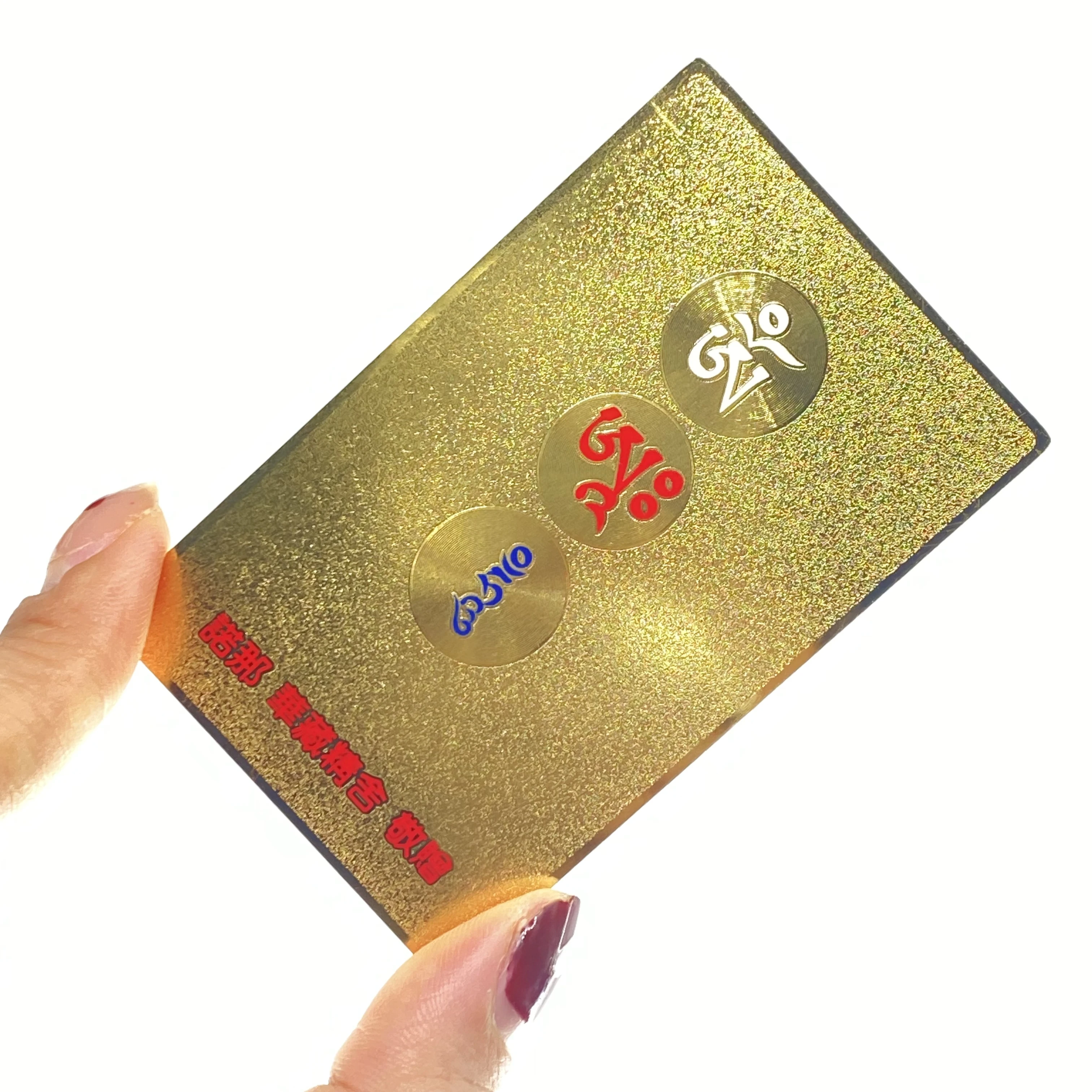 

Custom Brass Etched Gold Brass Copper Metal Buddha Cards