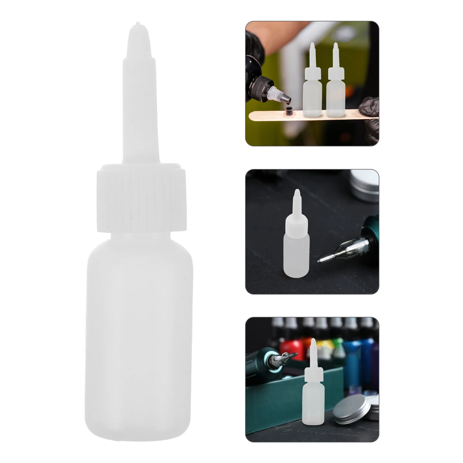

50Pcs Tattoo Pigment Storage Bottles Clear Reusable Plastic Ink Squeeze Containers for Artists Portable Tattoo Ink Refill