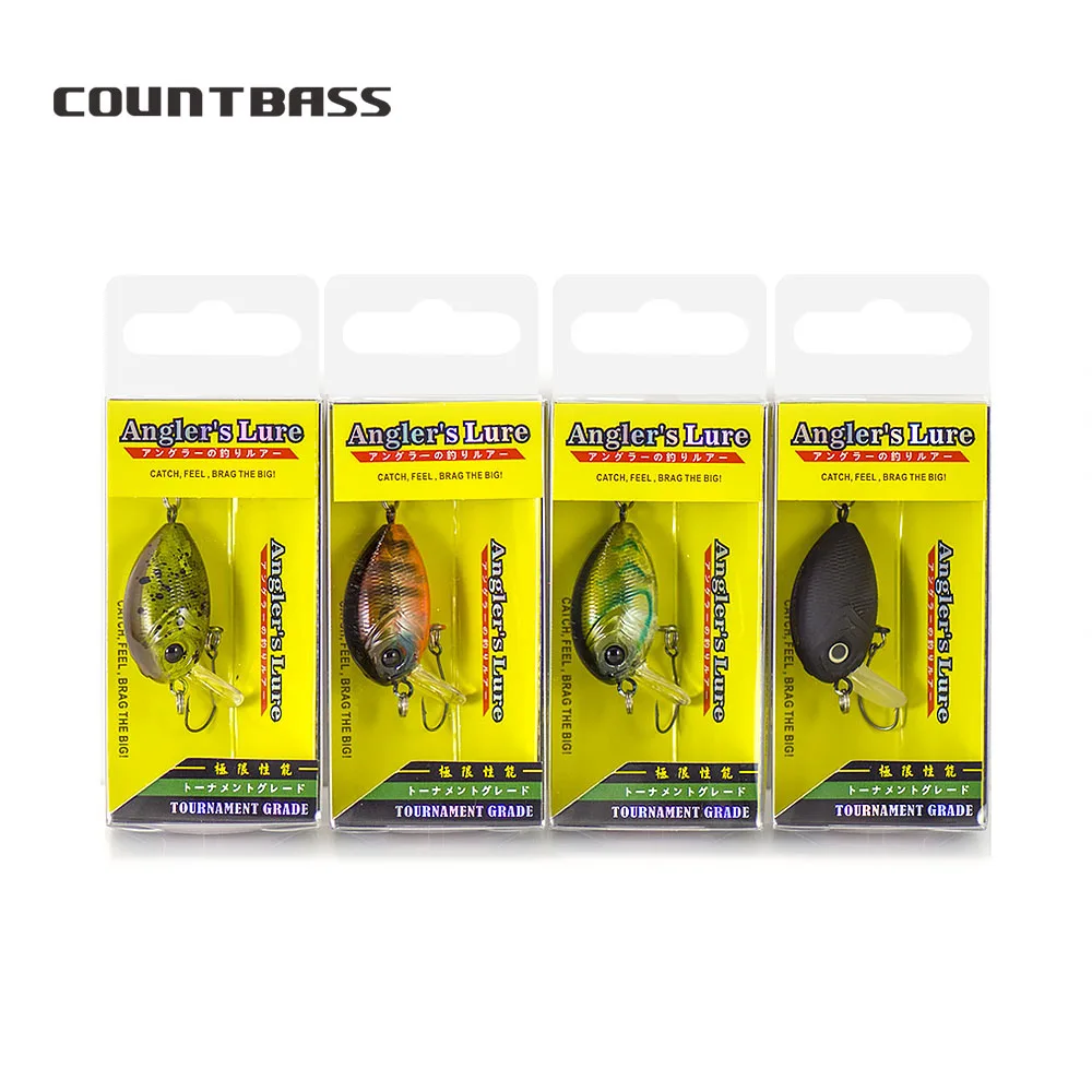Cebo flotante con manivela COUNTBASS, 32mm, 3,6g (1,26 ''0,13 oz), buceo, 0,2-0,5 M, pesca de plástico, Wobbler, perca, Leurre, señuelo de pescador - imagen 2