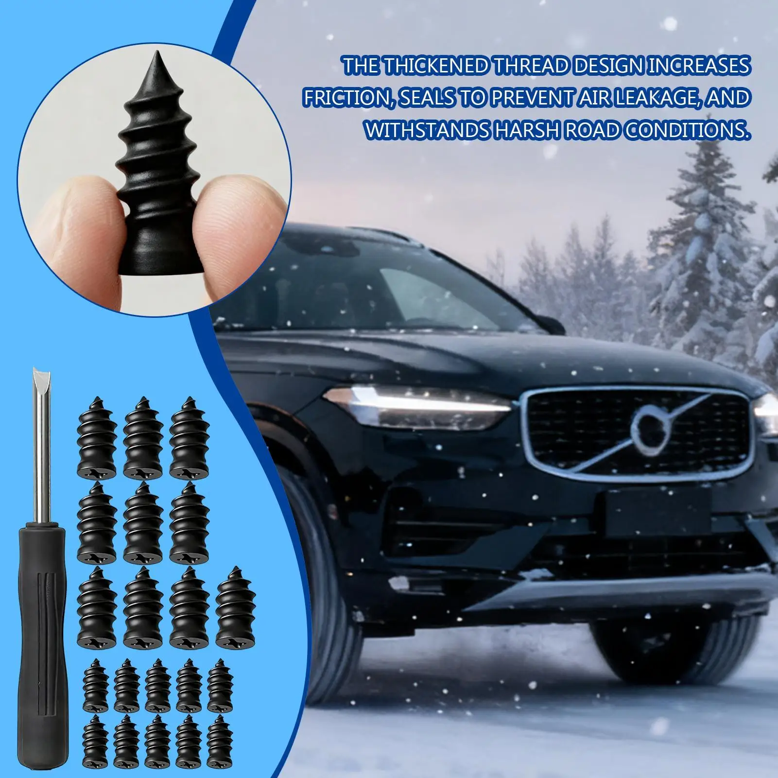 Tire Repair Screws Fast Mending Fix Tool Tire Repair Nail Roadside Long Distance Travel Daily Commuting Camping Highway Driving
