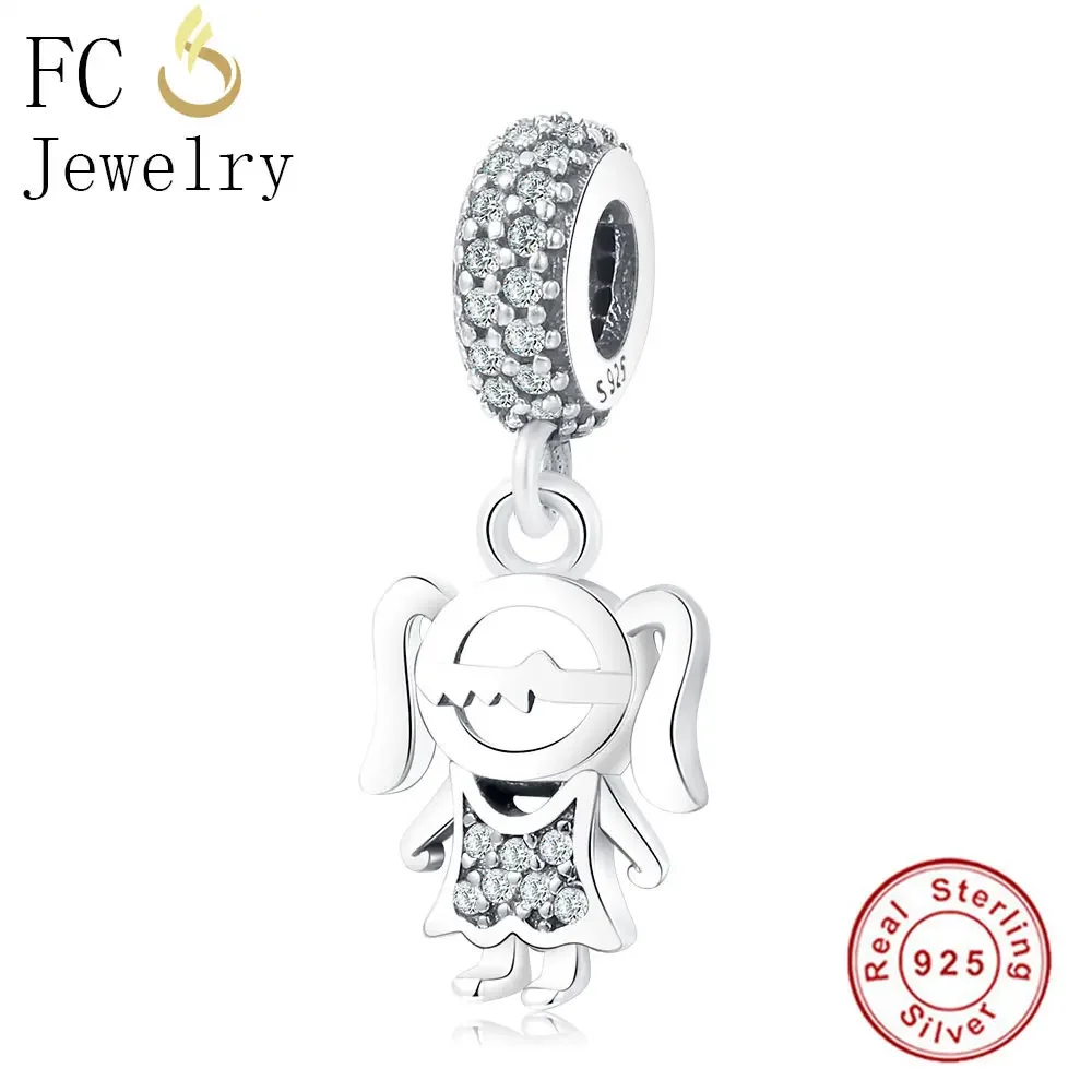 FC Jewelry Fit Original Pan Charms Bracelet 925 Sterling Silver European Boy Girl Family Mixed Kralen Bead Pendant Berloque DIY