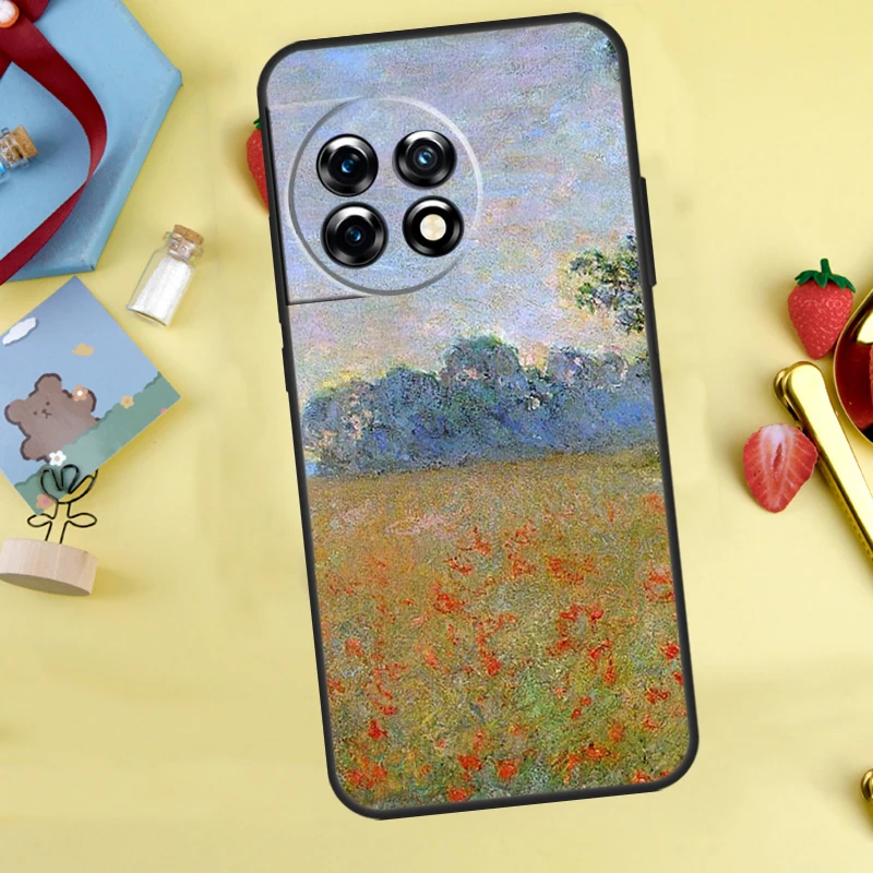 حافظة لوحة كلود مونيه لهاتف OnePlus 13T 13R 12 12R 15 13 11 10 10T 8T Nord 5 CE 2 3 4 Lite Nord N20 N30